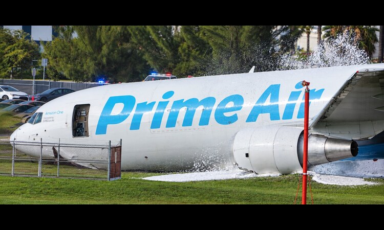Photos: 5 Killed, 5 Injured After Amazon Cargo Plane Overruns Runway at Miami International Airport